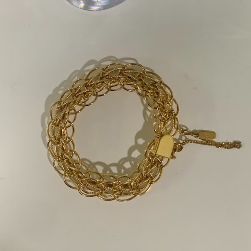 Monet Gold Multi-Strand Braided Chain Bracelet